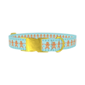 Gingerbread Snowflake Dog Collar - metal gold