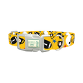 Yellow Football Trophy Dog Collar - plastic silver