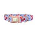 Patriotic Hat Dog Collar - plastic rose gold