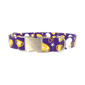 Football Theme Dog Collar - metal silver