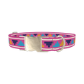 Colorful Pyramid Dog Collar - metal silver