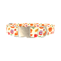 Thanksgiving Pie Dog Collar - metal gold
