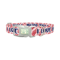 Bacon Love Dog Collar - plastic silver