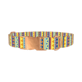 Geometric Stripe Dog Collar - metal rose gold