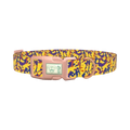 Multicolor Abstract Camo Dog Collar - plastic rose gold