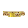 Sand Tribal Pattern Dog Collar - metal gold