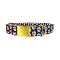 Sugar Skull Dog Collar - metal gold