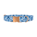 Indigo Tie Dye Dog Collar - metal rose gold