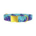 Abstract Paint Dog Collar - metal gold