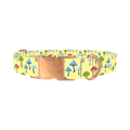 Colorful Mushroom Forest Dog Collar - metal rose gold