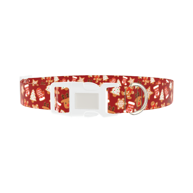 Christmas Cookie Dog Collar - plastic silver