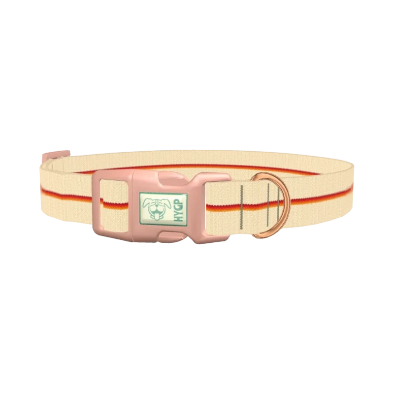 Geometric Hexagon Dog Collar - plastic rose gold