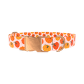 Halloween Pumpkin Dot Dog Collar - metal silver