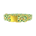 Leprechaun Rainbow Dog Collar - metal rose gold