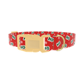 Ho Ho Snowflake Dog Collar - plastic gold