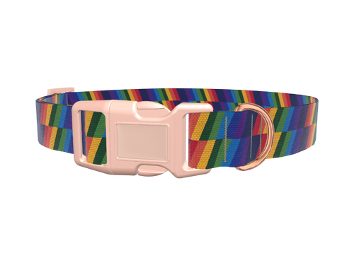 Zigzag Rainbow Dog Collar