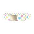 Smiley Face Dog Collar - metal silver