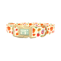 Thanksgiving Pie Dog Collar - plastic silver