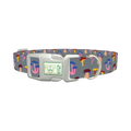 Colorful Mushroom Dog Collar - plastic silver
