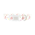 Music Note Dog Collar - plastic silver