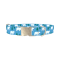 Winter Bear Dog Collar - metal silver