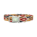 Tribal Rhombus Star Dog Collar - plastic silver