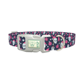 Christmas Gothic Skulls Dog Collar - plastic silver