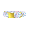 Pastel Mermaid Scale Dog Collar - metal gold