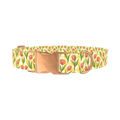 Floral Tulip Plaid Dog Collar - metal rose gold