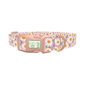 Pink Chamomile Dog Collar - plastic rose gold