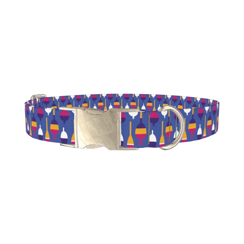 Bright Bobber Dog Collar - metal silver