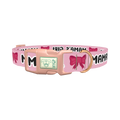 Mama's Girl Bow Dog Collar - plastic rose gold