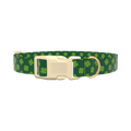 Chevron Clover Dog Collar - plastic silver