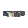 Rustic Skull Dog Collar - metal silver