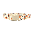 Witchy Pumpkin Halloween Dog Collar - plastic rose gold