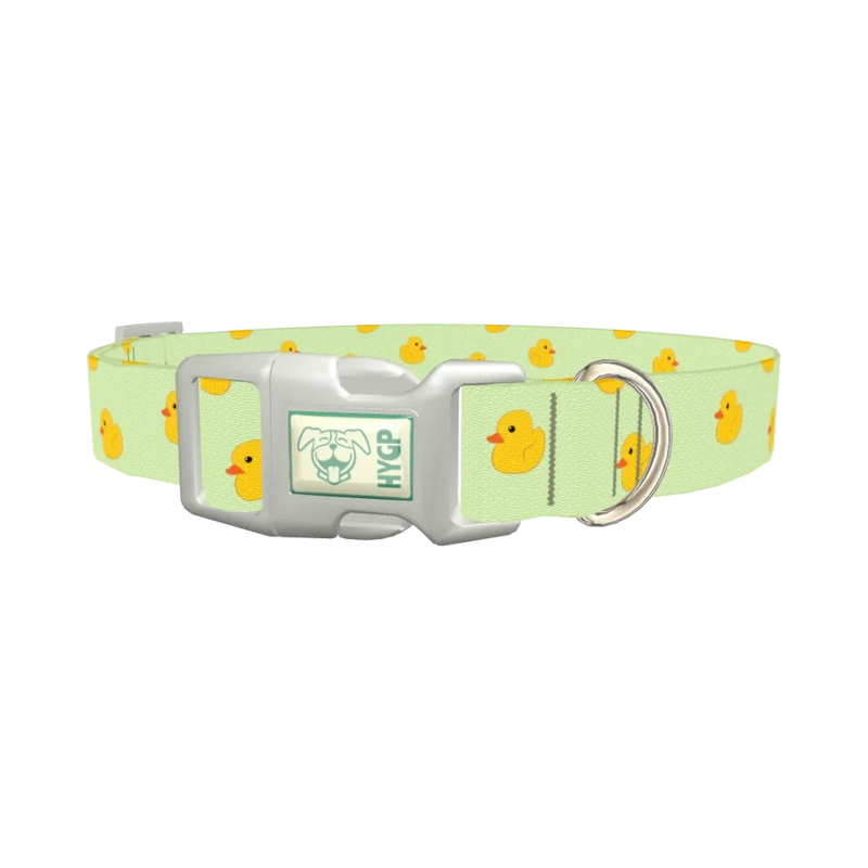 Rubber Duckies Dog Collar - plastic silver