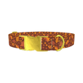 Autumn Foliage Dog Collar - metal gold