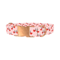 Valentine Heart Bike Dog Collar - metal rose gold