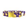 Football Theme Dog Collar - metal gold