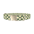 Floral Daisy Dog Collar - metal silver