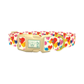 Winged Geometric Heart Dog Collar - plastic gold