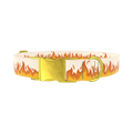 Fire Flame Dog Collar - metal gold