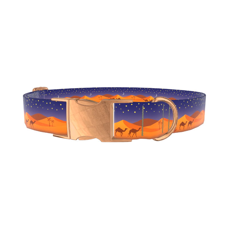 Desert Night Dog Collar - metal rose gold
