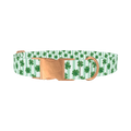Clover Stripes Dog Collar - metal rose gold