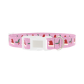 Christmas Santa Hat Dog Collar - plastic silver