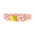 Valentine Heart Bike Dog Collar - metal gold
