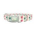 Christmas Bows Dog Collar - plastic silver
