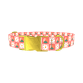 Peace Floral Dog Collar - metal rose gold