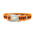Halloween Rhombus Dog Collar - plastic silver