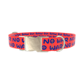 Peace Phrase Dog Collar - metal gold